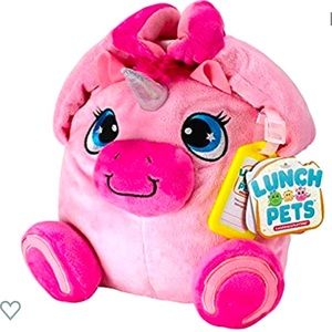 LunchPets Yummycorn unicorn plush lunch bag